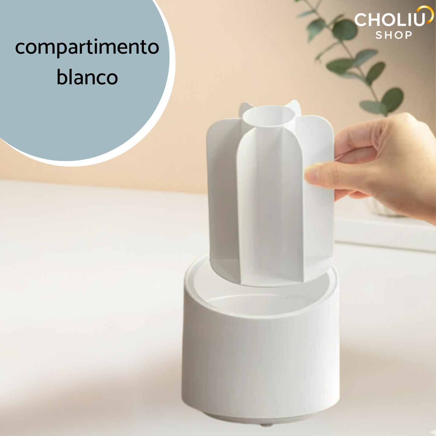 Organizador de Maquillaje 360° con Tapa Transparente – Diseño Giratorio, Moderno y Elegante