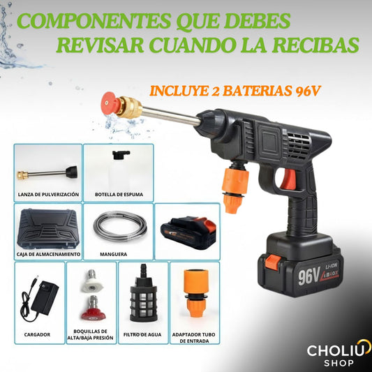 Hidrolavadora Recargable Inalámbrica 96v Alta Presión